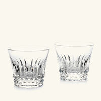 baccarat tiara drinking glass clear set of 2