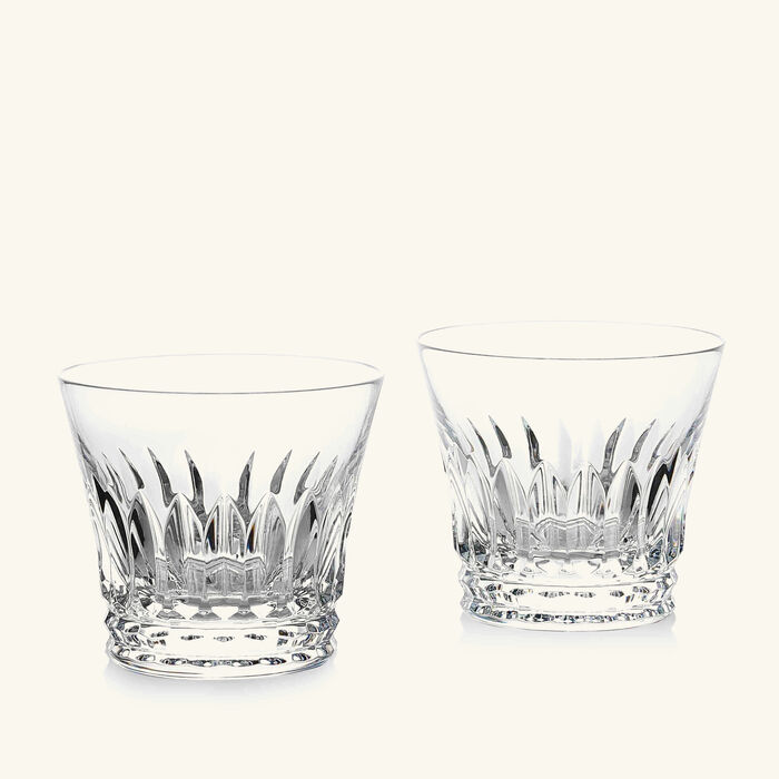 baccarat tiara drinking glass clear set of 2