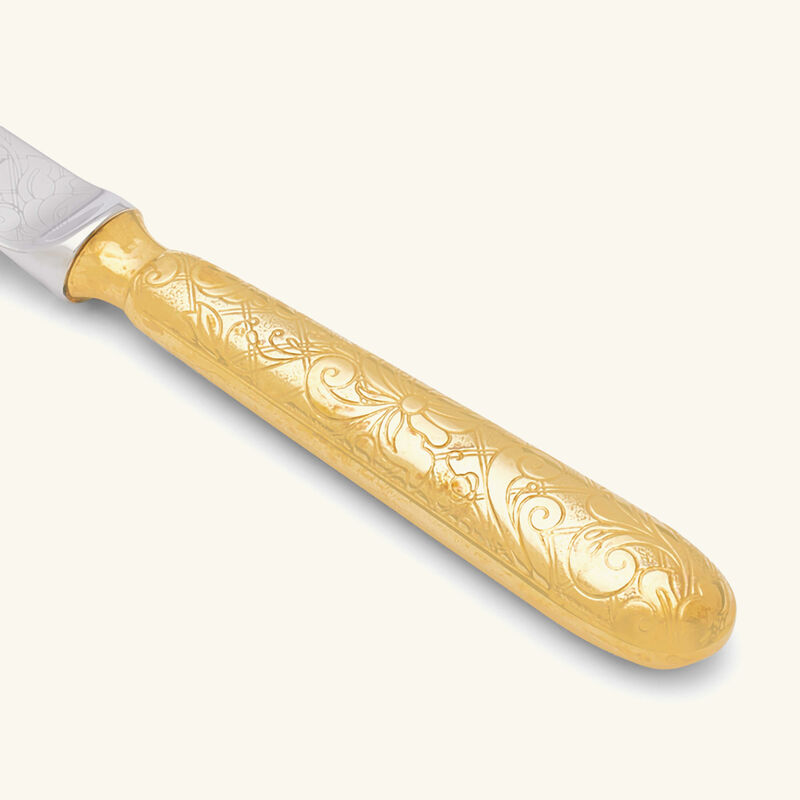 christofle marly dinner knife silver plated gold