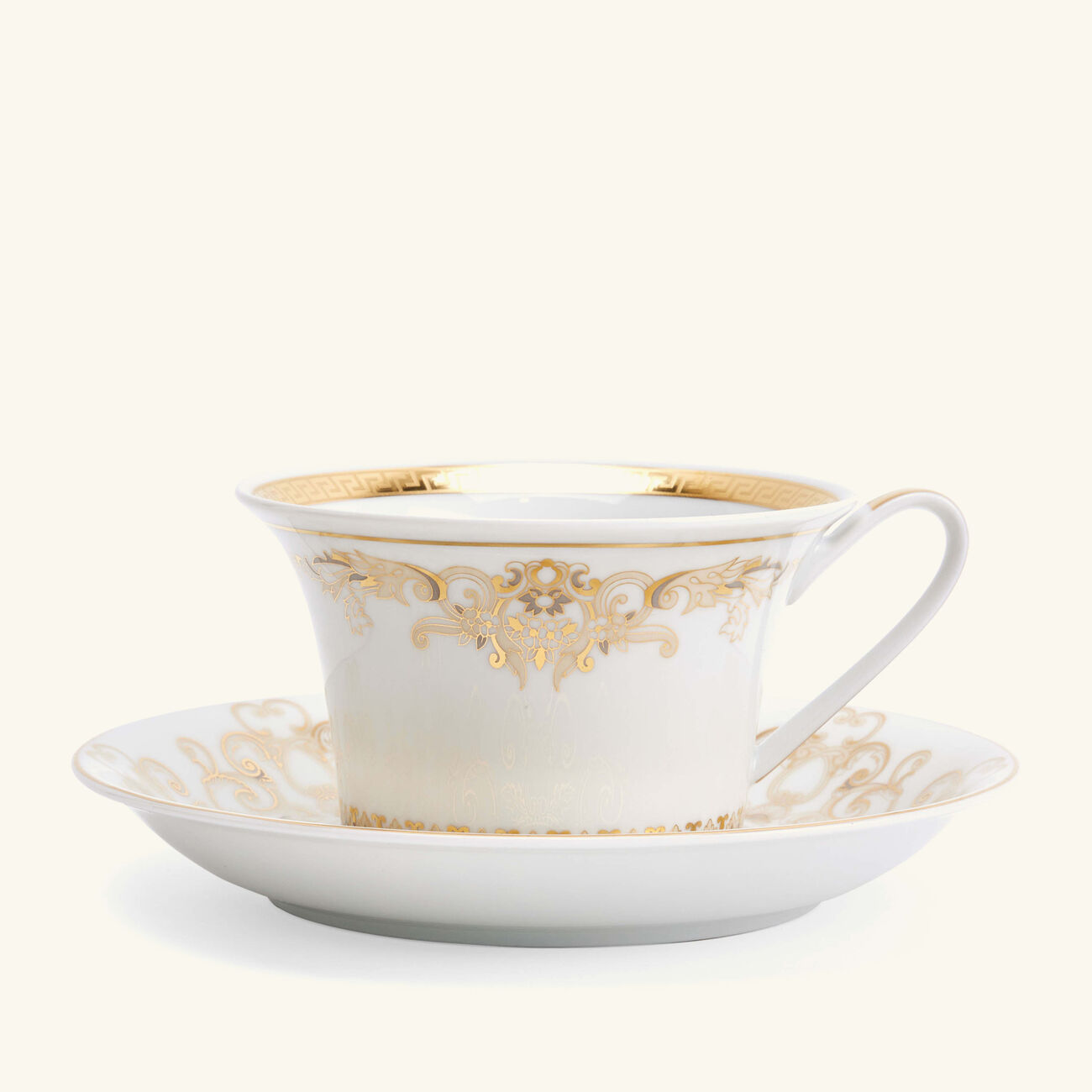 versace medusa gala tea cup   saucer white set of 6