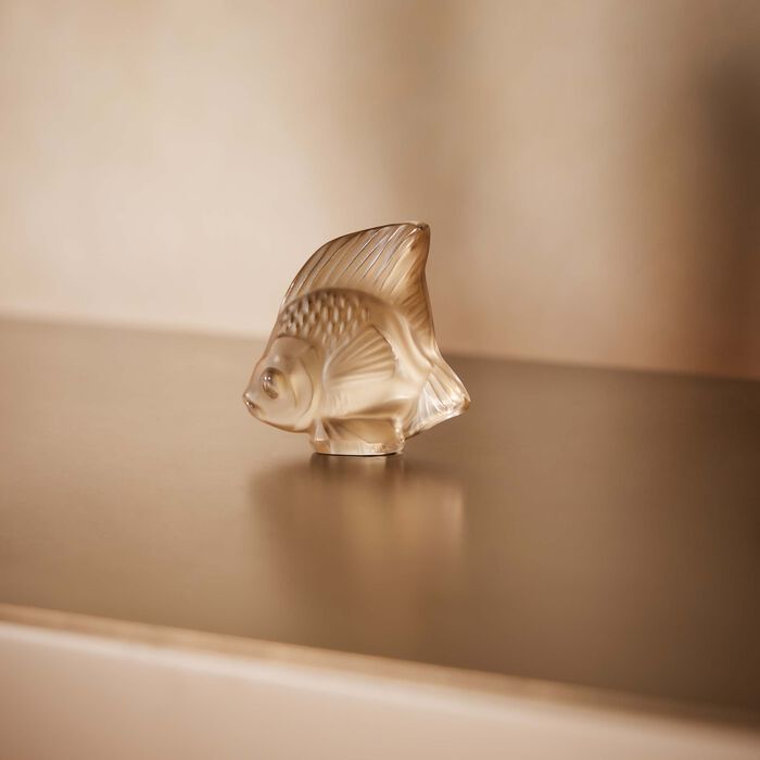 Fish Figurine Mini Gold lalique fish figurine mini gold