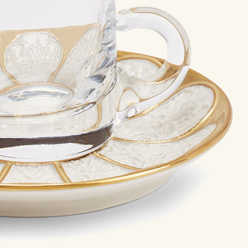 Amour Arabic Tea Cup & Saucer Clear villari amour arabic tea cup saucer clear