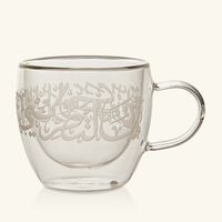 Thuluth Coffee Cup & Saucer Clear Set of 6 dimlaj thuluth coffee cup saucer clear set of 6