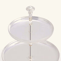 كريستوفل قاعدة الكيك آلبي من ثلاث طبقات مطلية بالفضة