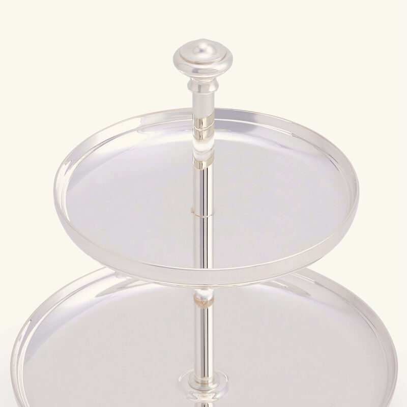 كريستوفل قاعدة الكيك آلبي من ثلاث طبقات مطلية بالفضة