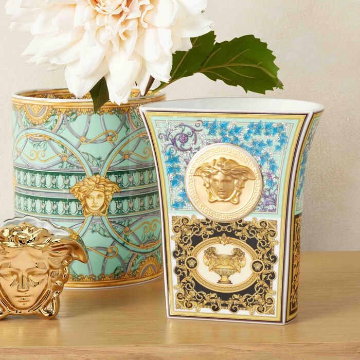 فيرساتشي مزهرية باروكو موزاييك صغيرة مزينة بنقوش