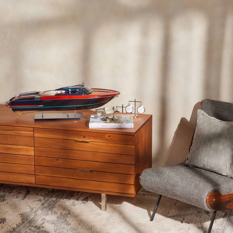 كياد نموذج مصغر عن قارب ريفا أكواريفا  سوبر كبير جدًا أزرق بقياس 84 سم