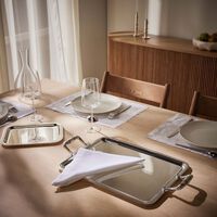 christofle malmaison serving tray with handles rectangular medium silver plated