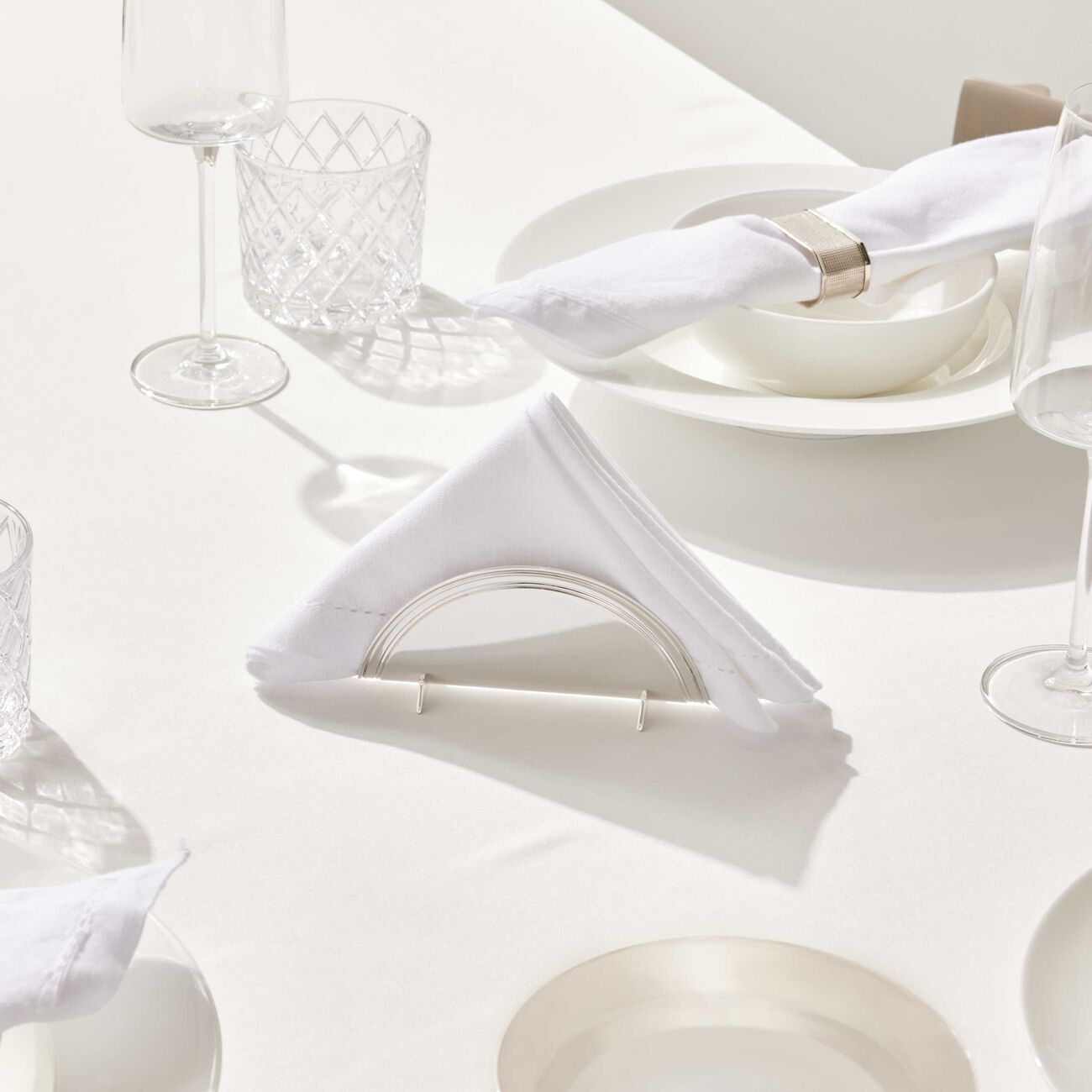 christofle albi napkin holder silver plated