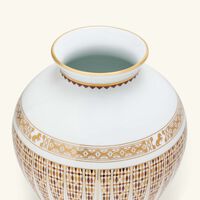 هافيلاند مزهرية كافالييه رويال دائرية متوسطة باللون الذهبي