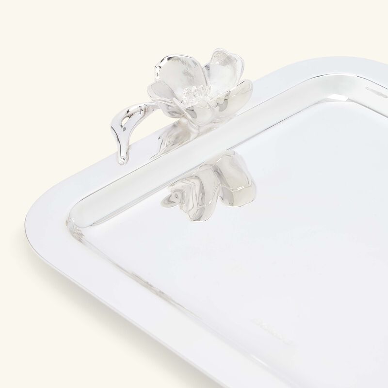 christofle anemone serving tray rectangular small silver plated