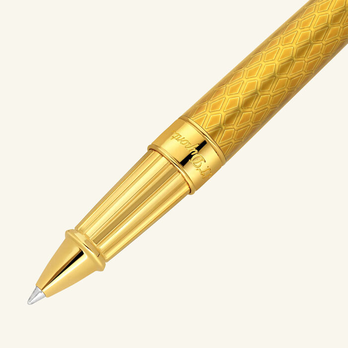 st dupont line d eternity honey rollerball pen gold