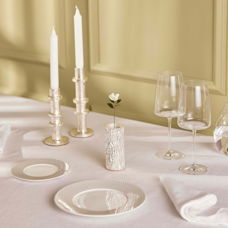 كريستوفل مزهرية سيف دارجان صغيرة جدًا مطلية بالفضة