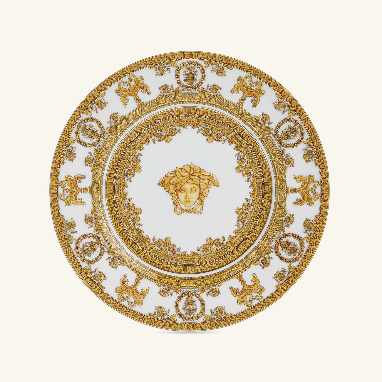 versace i love baroque bianco dinner plate round white 18cm