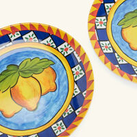 Carretto Lemon Dessert Plate Round 19cm Set Of 2 dolce gabbana casa carretto lemon dessert plate round 19cm set of 2
