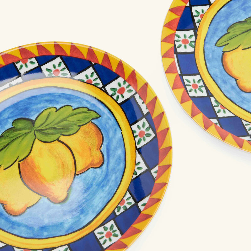 Carretto Lemon Dessert Plate Round 19cm Set Of 2 dolce gabbana casa carretto lemon dessert plate round 19cm set of 2