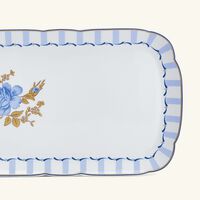bernardaud brocante serving platter rectangular blue 38cm