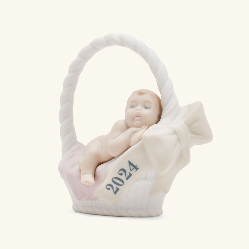 lladro born in 2024 girl figurine small white