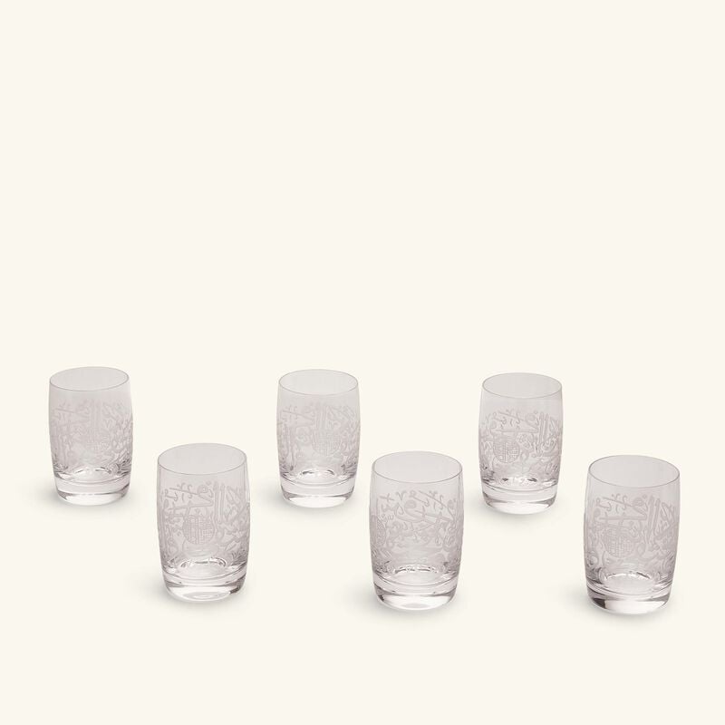 Thuluth Short Tumbler Clear Set of 6 dimlaj thuluth short tumbler clear set of 6