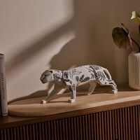 lladro jungle panther sculpture large white