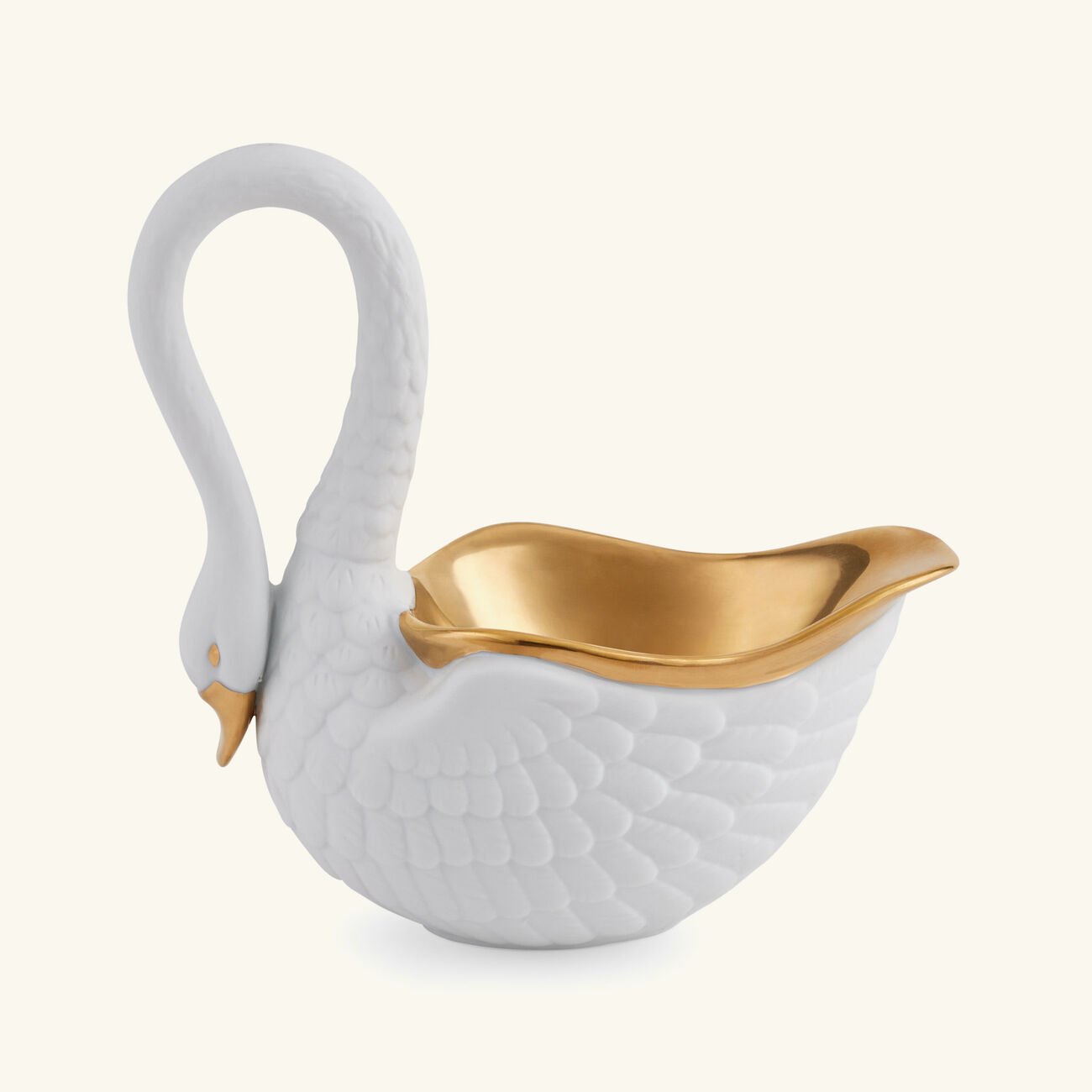 لوبجيه قطعة ديكور مركزية سوان صغيرة بيضاء