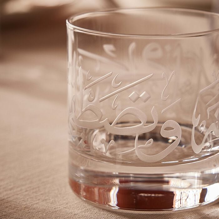 dimlaj thuluth drinking glass clear 410ml set of 6