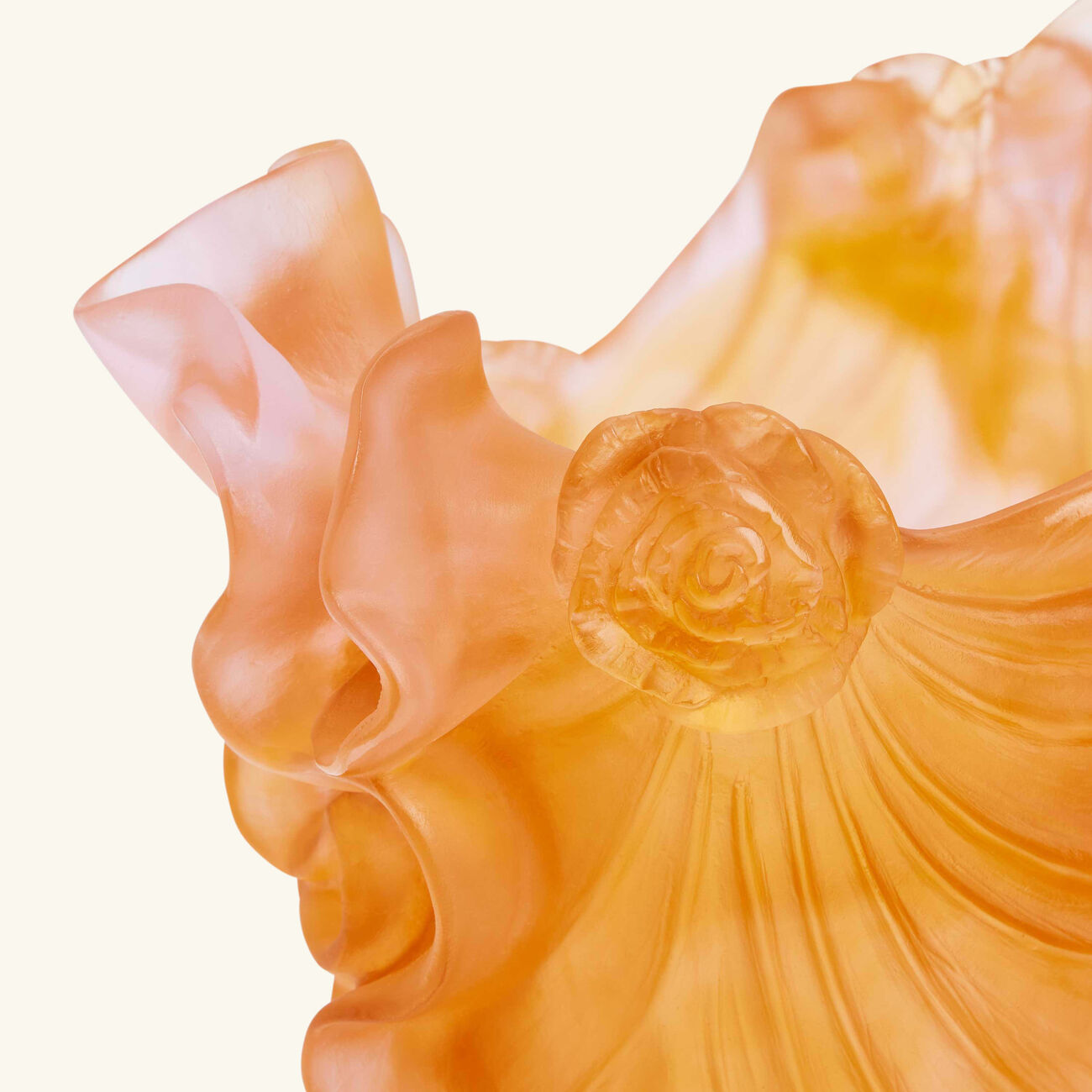 Rose Royale Vase Medium Orange Limited Edition daum rose royale vase medium orange limited edition