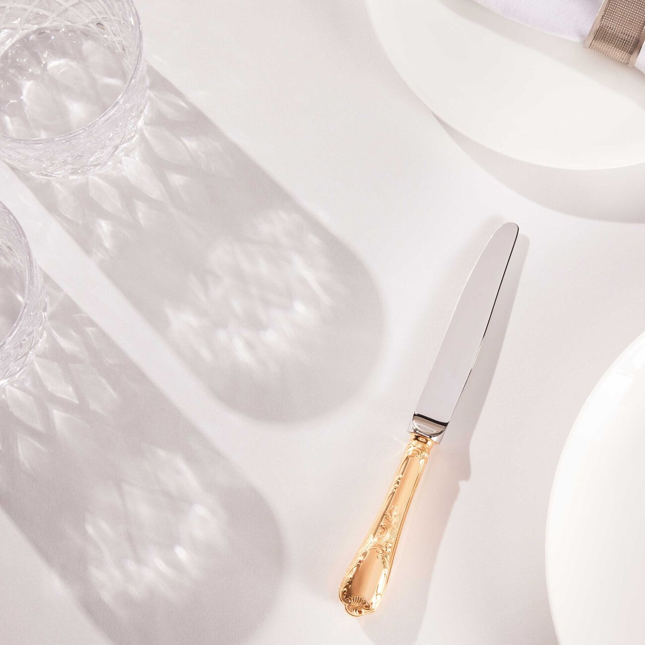 christofle marly dessert knife gold