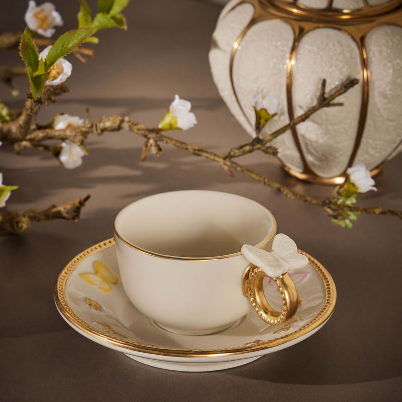 Butterfly Coffee Cup & Saucer Multicolor villari butterfly coffee cup saucer multicolor