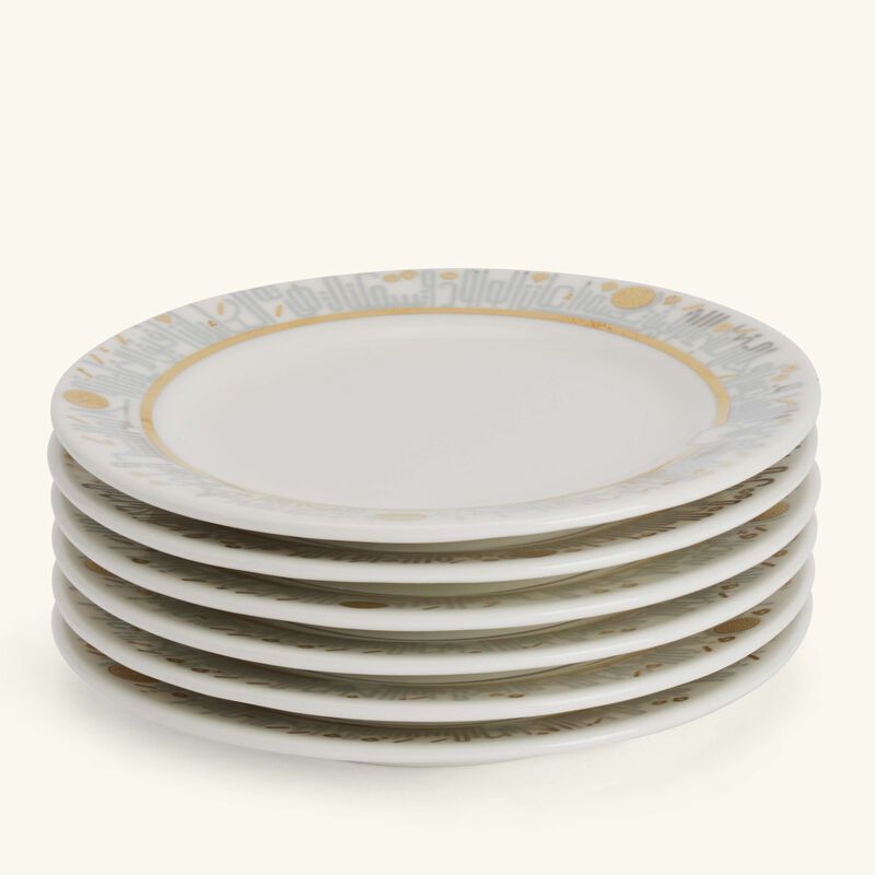 dimlaj hayat bread and butter plate gold 17cm set of 6