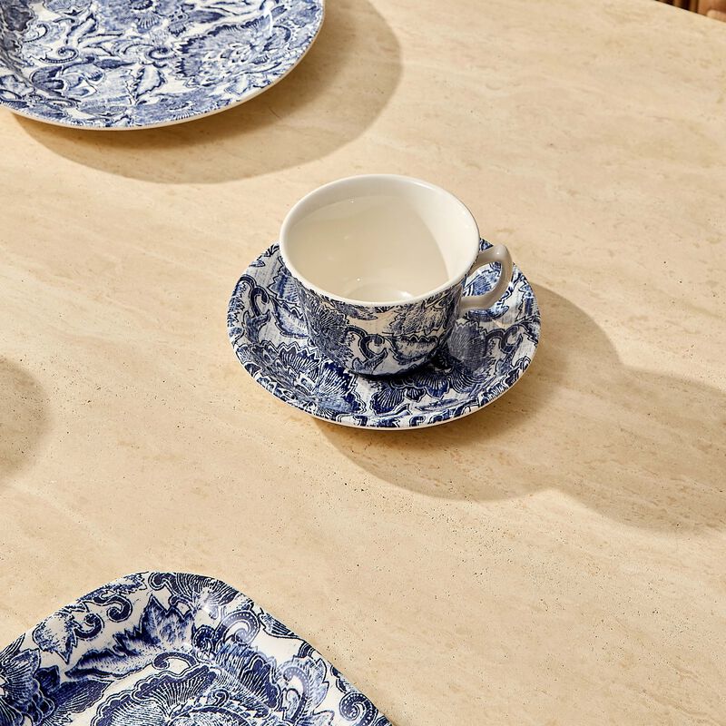 ralph lauren home faded peony tea cups   saucers set of 2