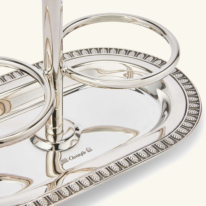 christofle malmaison oil   vinegar cruet silver plated