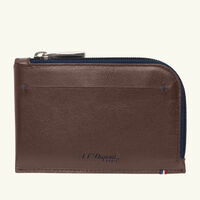 Line D Slim Coin Purse Brown st dupont line d slim coin purse brown