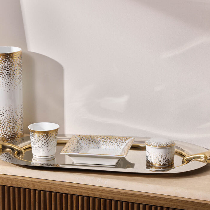 haviland souffle d or serving tray medium gold