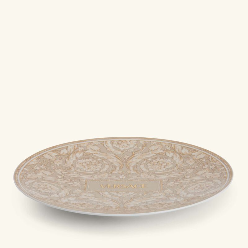 versace barocco beige service plate round 33 cm