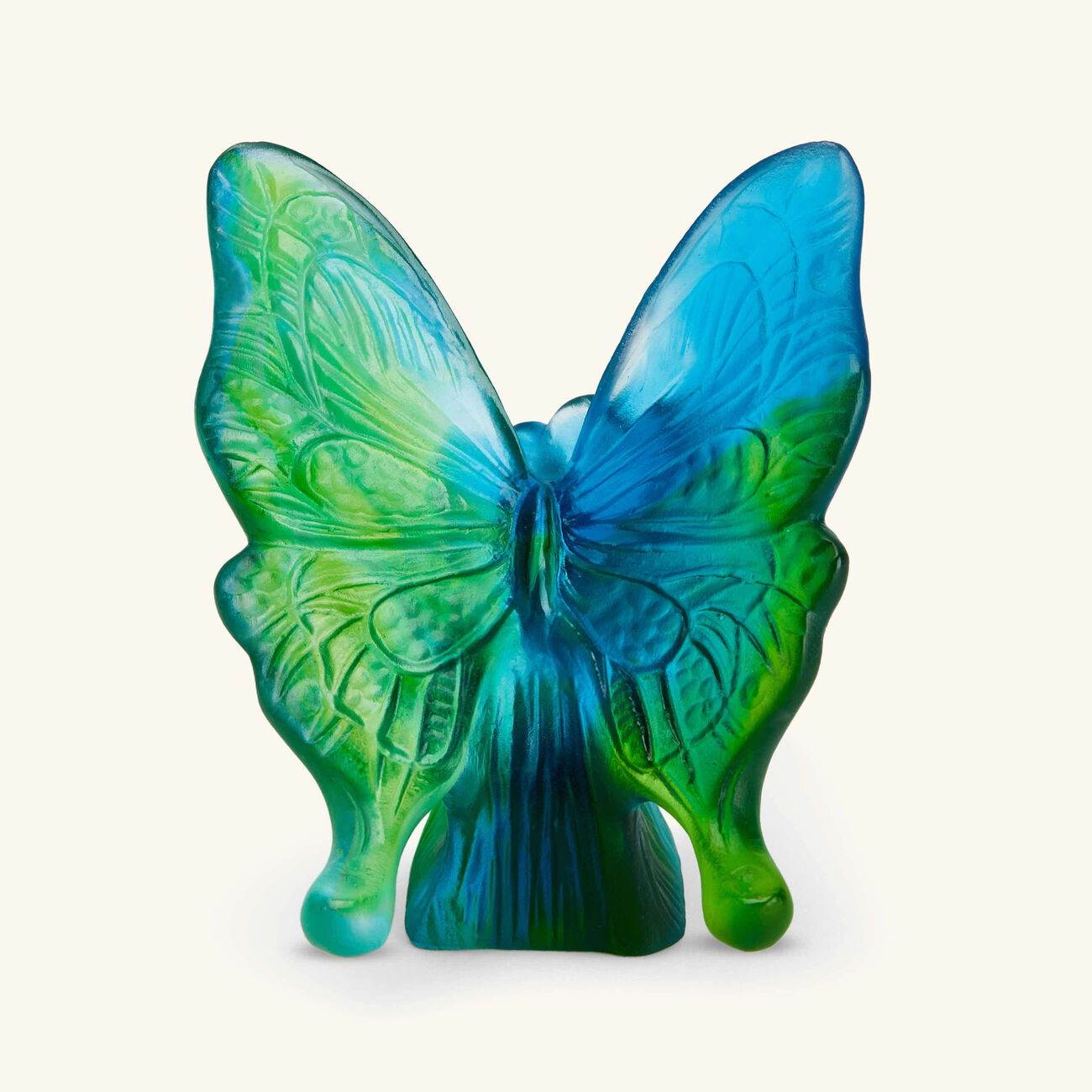 daum butterfly figurine mini blue