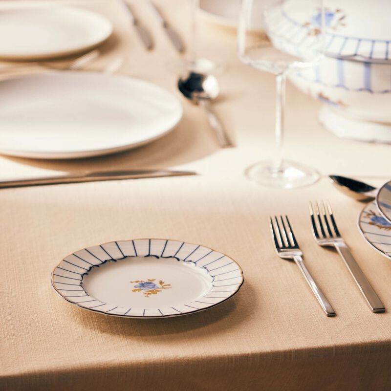 bernardaud brocante bread   butter plate round blue 16cm