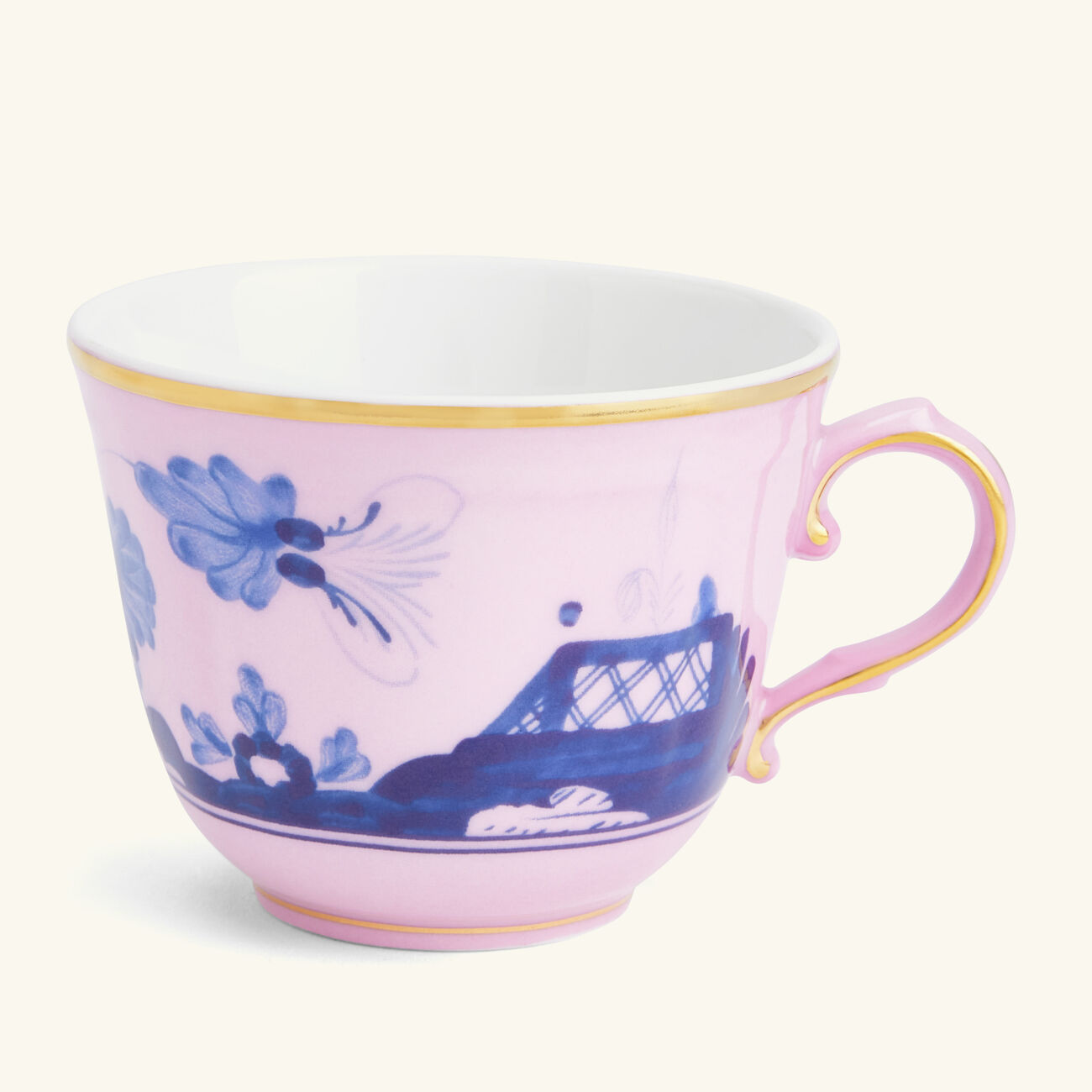 ginori 1735 oriente italiano azalea coffee cup pink