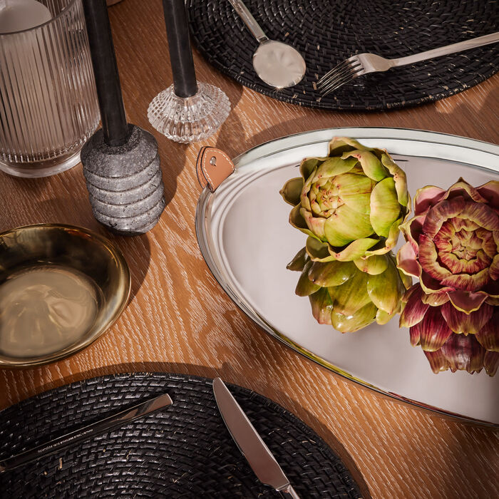 ralph lauren home wyatt serving tray oval large stainless steel