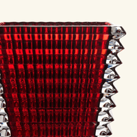 baccarat eye vase rectangular small red