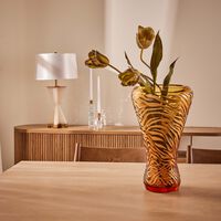 lalique tigre gilded vase large gold