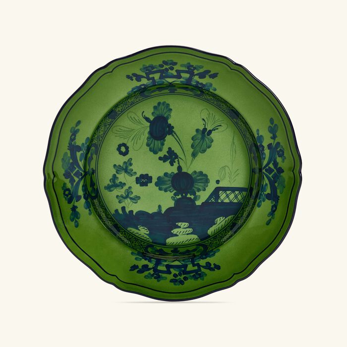 ginori 1735 antico doccia dessert plate round green 21cm