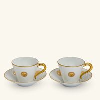 bernardaud ithaque or olivier gagn re coffee cup   saucer white