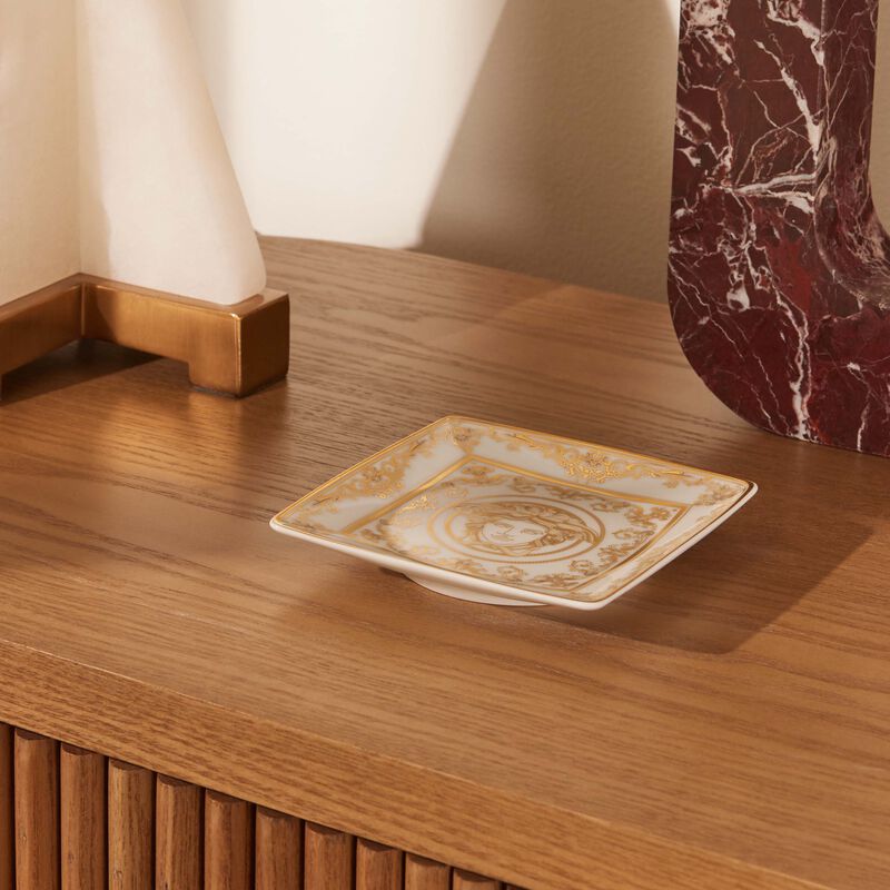 فيرساتشي صينية الحلى والمجوهرات ميدوزا جالا بيضاء 12 سم