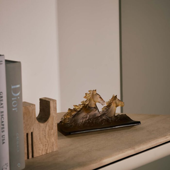 daum cavalcade pencil tray brown