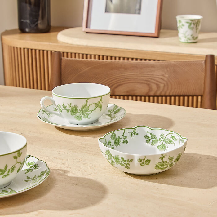 Albertine Dessert Plate Square Green bernardaud albertine dessert plate square green