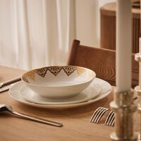 bernardaud venise soup plate round gold 19cm