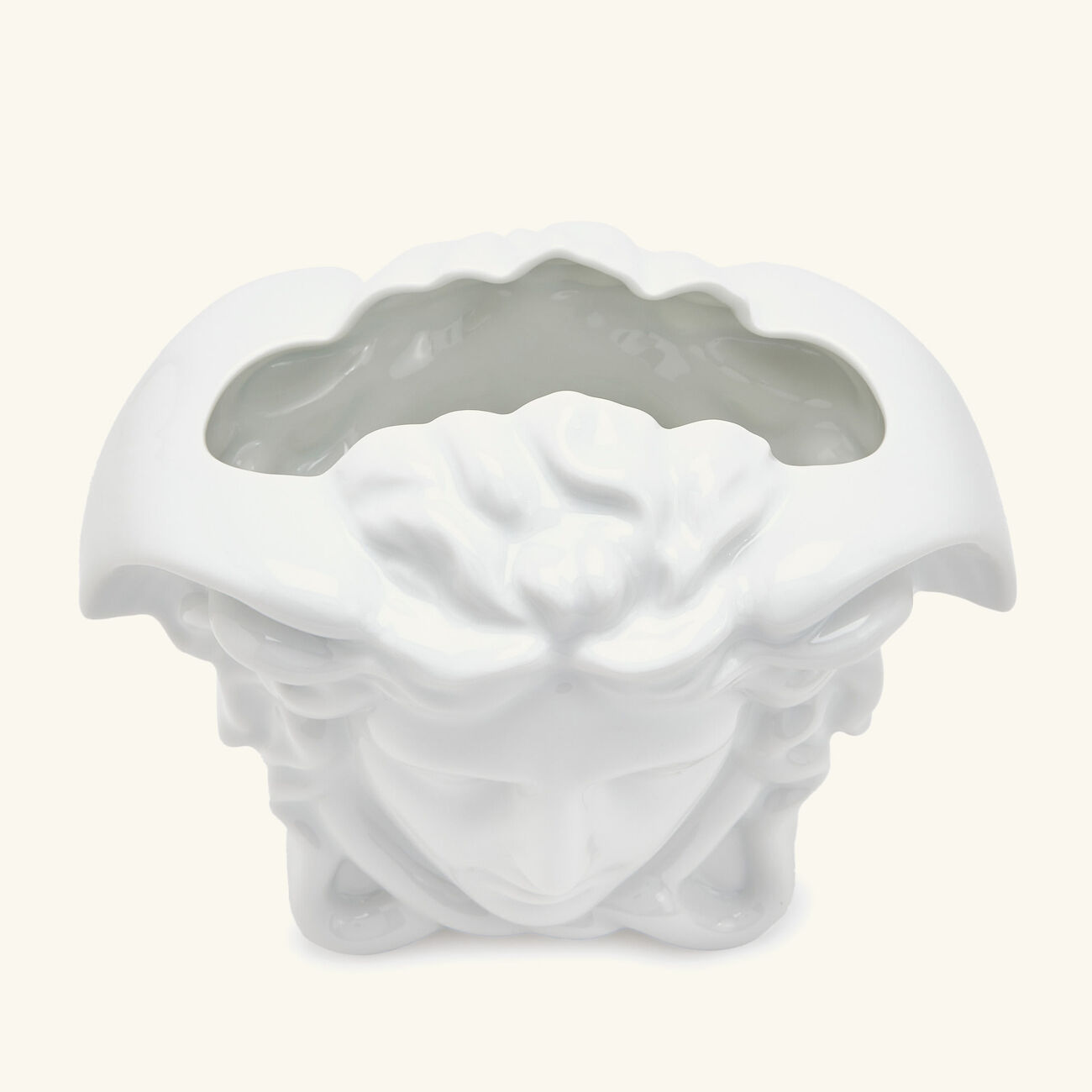 versace medusa grande vase small white