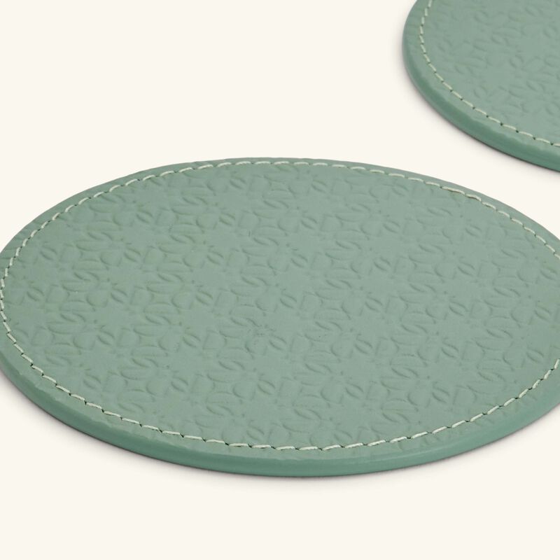 giobagnara elie saab monogram coaster agata green set of 2