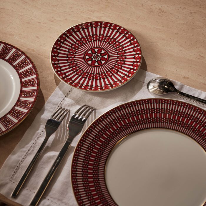 baccarat arcadia dessert plate round red 21cm set of 2